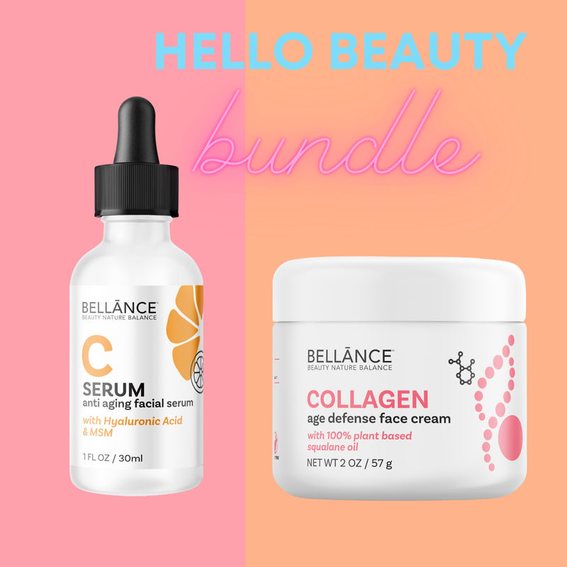 HELLO BEAUTY BUNDLE  Vitamin C Serum + Collagen Cream