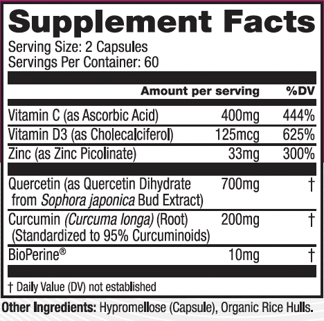 Quercetin 700mg Immune Support Supplement